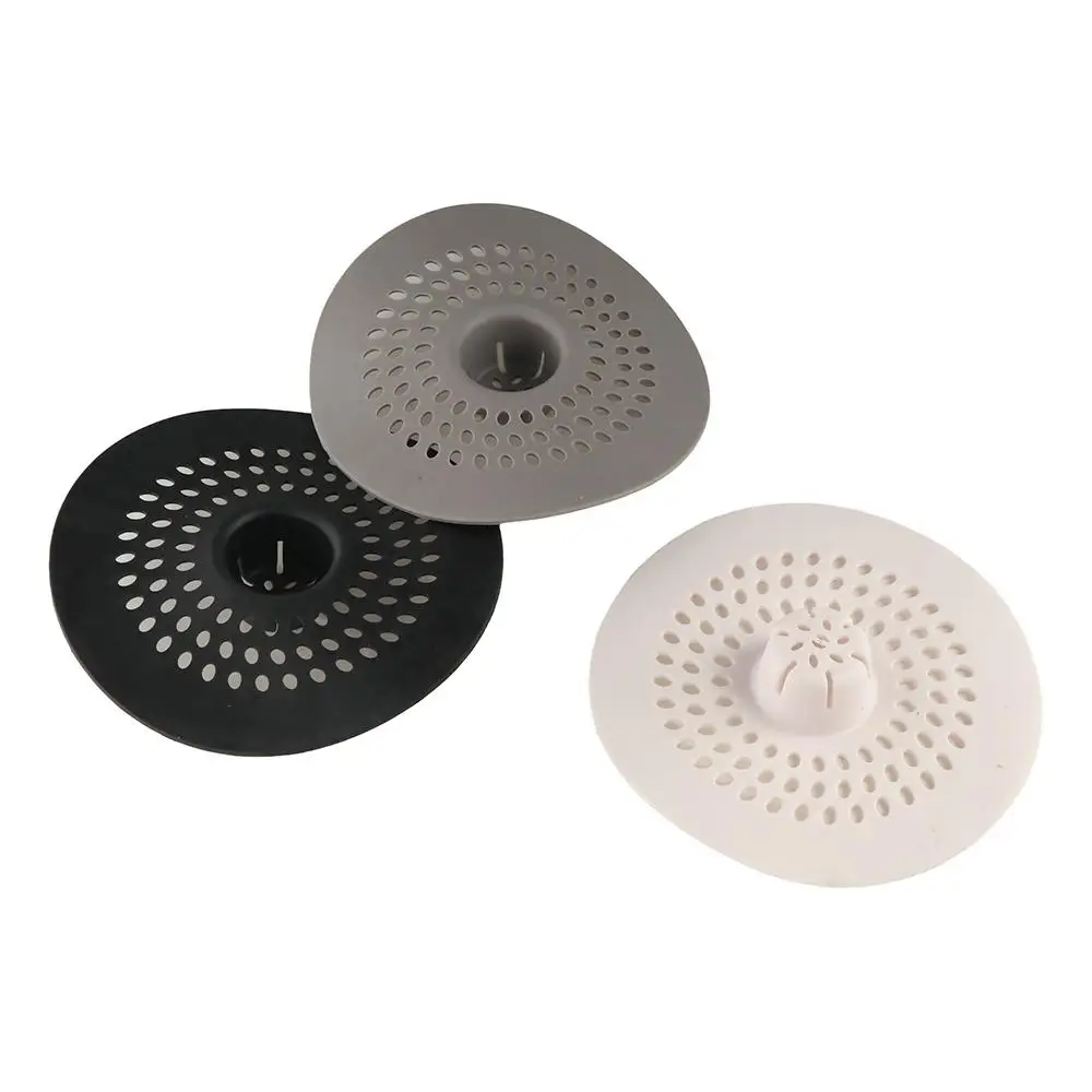 Anti-blocking Hair Kitchen Sink Filter Round Lightweight Sink Strainer Silicone Stain Resistant Floor Drain Mat Hand Sink