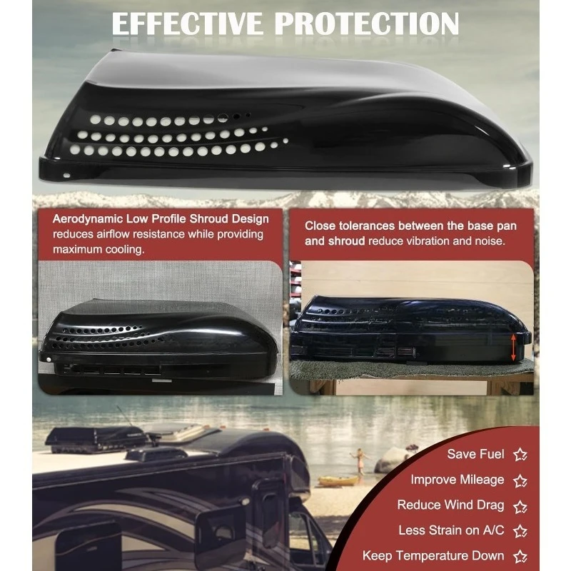 3314471.003 كفن بفتحات تهوية لمكيف الهواء RV لـ Dometic Penguin II، متوافق مع 11,000-15,000 مكيف هواء ومضخات حرارية