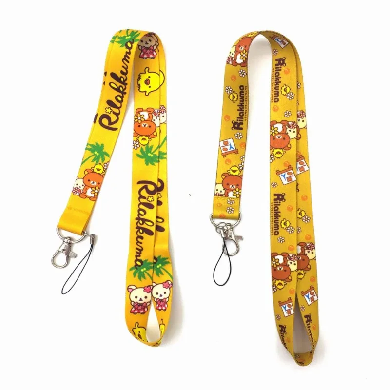 Kawaii Rilakkuma Anime Lanyard | Neck Strap for ID Badge, Keys, Mobile Phone & Camera, Cartoon Character Keychain Gift view 3