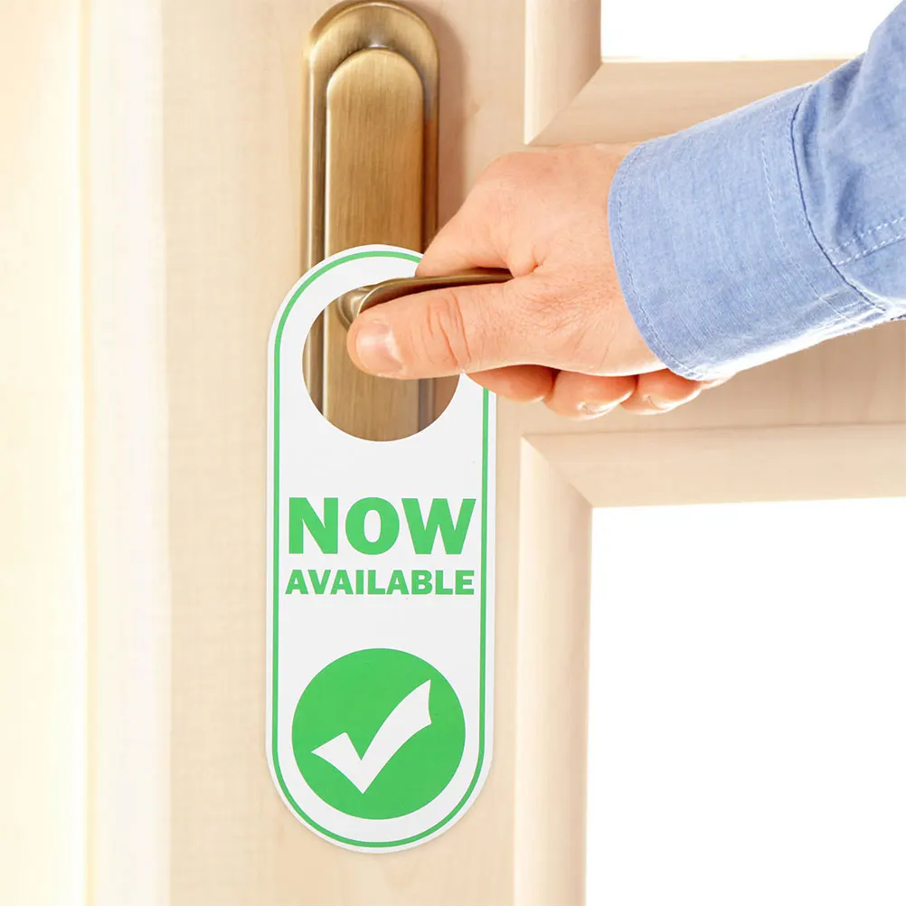 

2pcs PVC Sided Do Not Disturb Door Sign Hanger Office Breastfeeding Door Hanger Sign Privacy Decor Plaque Prompt