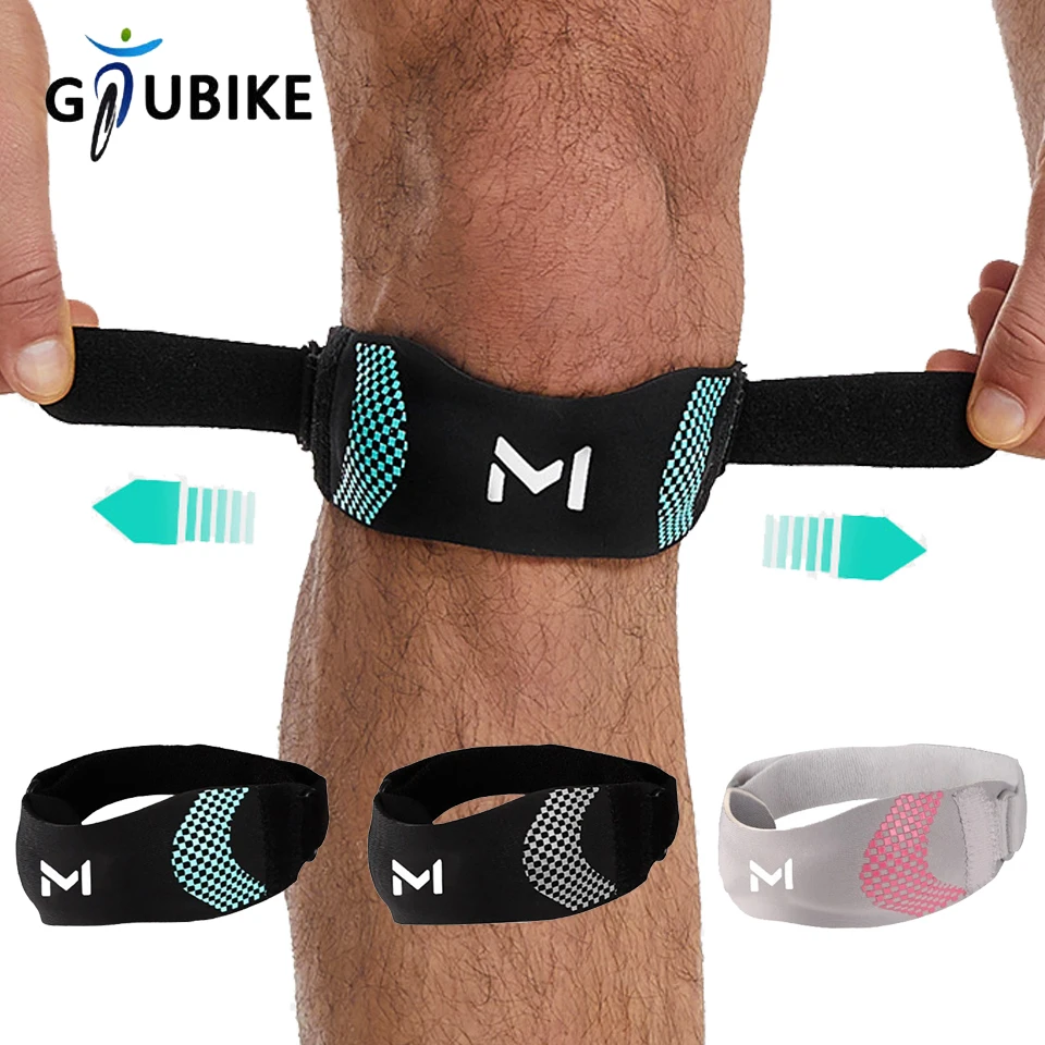 GTUBIKE 1PC Patella Kniescheibe Band Einstellbare Silica Gel Knie Sehne Strap Protector Knie Pad Laufen Sport Radfahren Knie Unterstützung