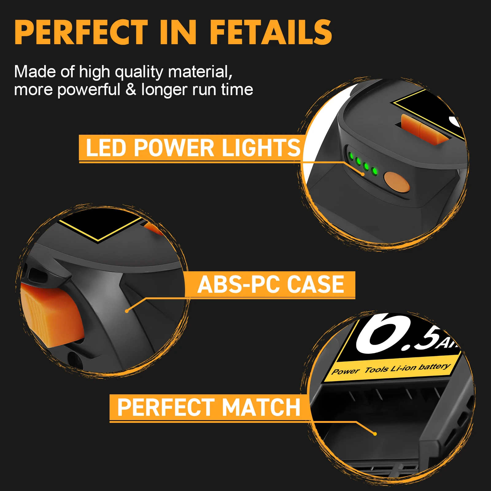 6.5AH ليثيوم أيون 18V لـ RIDGID R 840087   البطارية ر 840083   ر 840085   ر 840086   السعة 6.0/4.0ah سلسلة أدوات الطاقة القابلة لإعادة الشحن سلسلة AEG