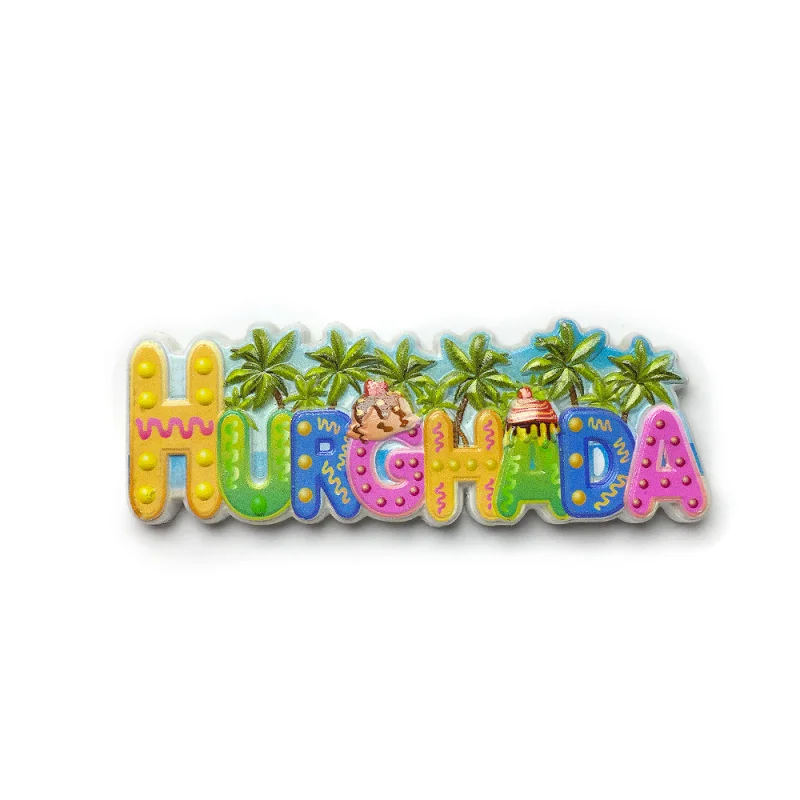 

Hurgada, Egypt3dCreative Painted Letters Cultural and Creative Magnetic Refrigerator Stickers Travel Souvenirs Home Decorations