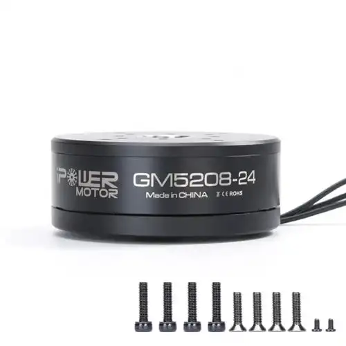 GM5208-24 Brushless Gimbal Motor with 12.5mm Metal/plastic Slipring