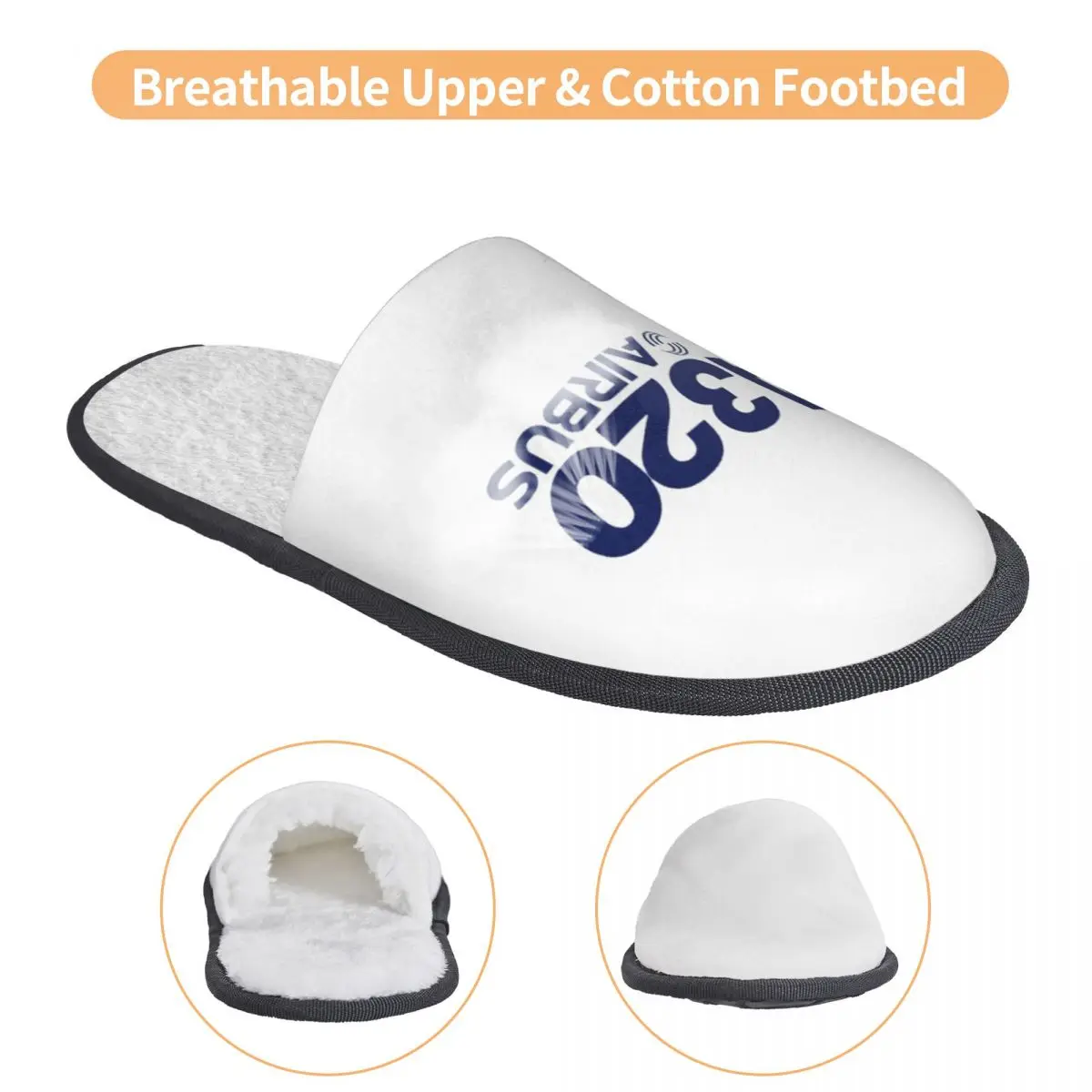 مخصص ايرباص A320 شعار النعال رغوة الذاكرة الدافئة الناعمة النساء شبشب منزل غرفة نوم أحذية مريحة