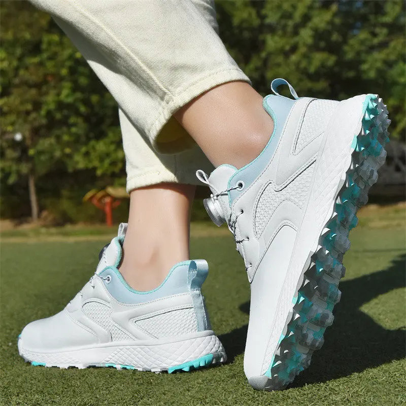 Sapatos de golfe confortáveis para mulheres, tênis esportivos ao ar livre, moda clássica, tamanho grande 42