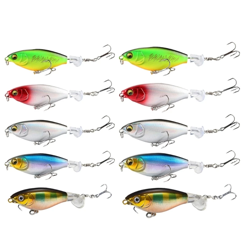 

5Pcs Propeller Noise Baits Surfaces Tractor Lure Fish Hook Propeller Tractor Hard Baits Topwater Fishing Lures Enduring Dropship