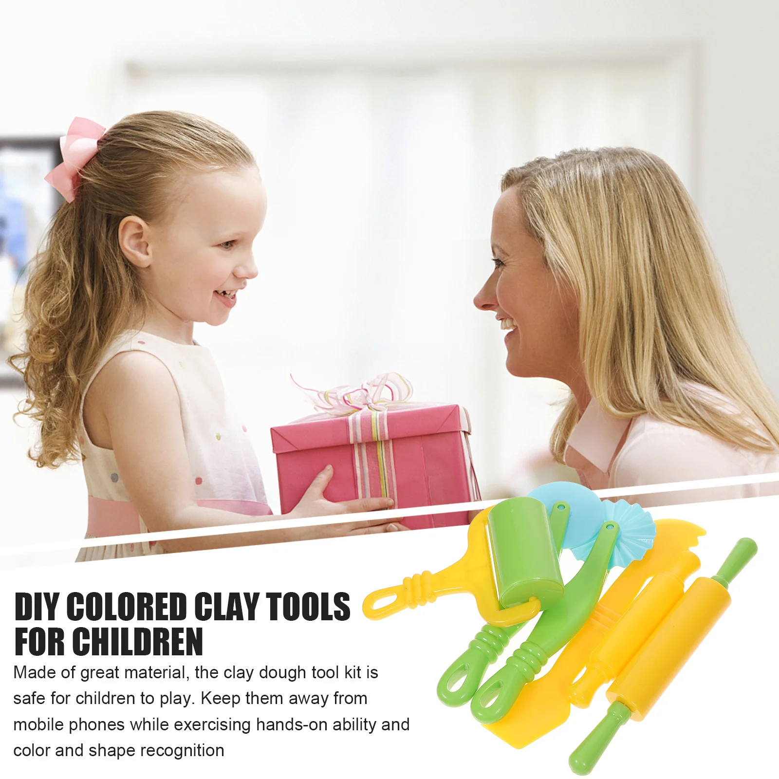 Kit d'outils pour pâte d'argile, 1 ensemble, outils de modélisation sûrs pour enfants, bricolage pour l'apprentissage précoce en classe, développement de la créativité pratique, coloration