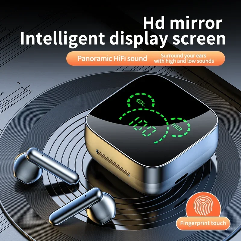 

Wireless Bluetooth TWS earphones with charging case display screen touch sensitive earphones for music headphones