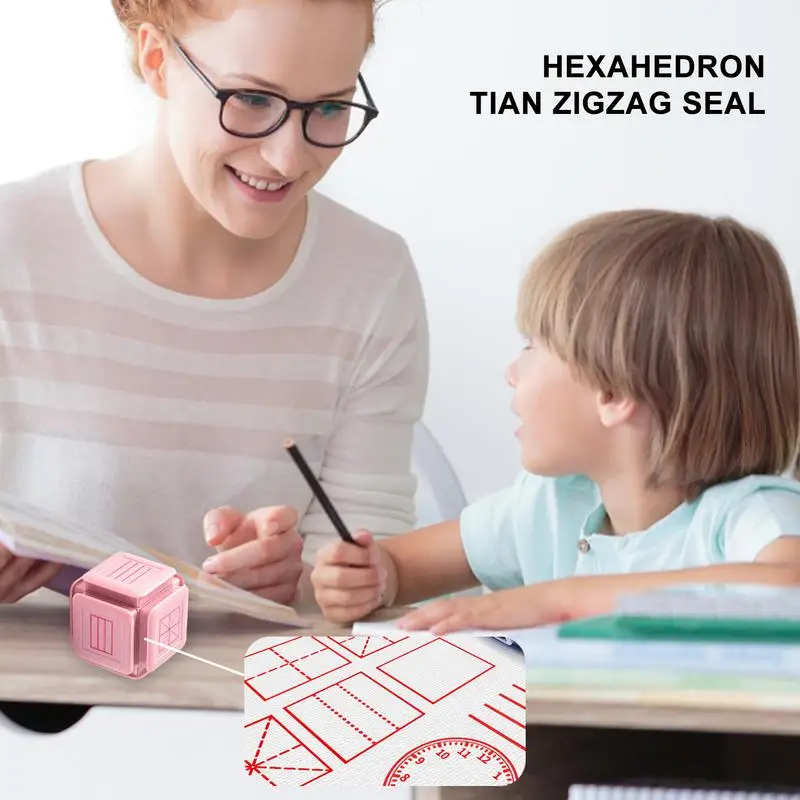 Teacher Stamp Tool Portable School Self-Inking Stamps With Ink Business Paper Work Text Stamps For Kids Adults Teachers