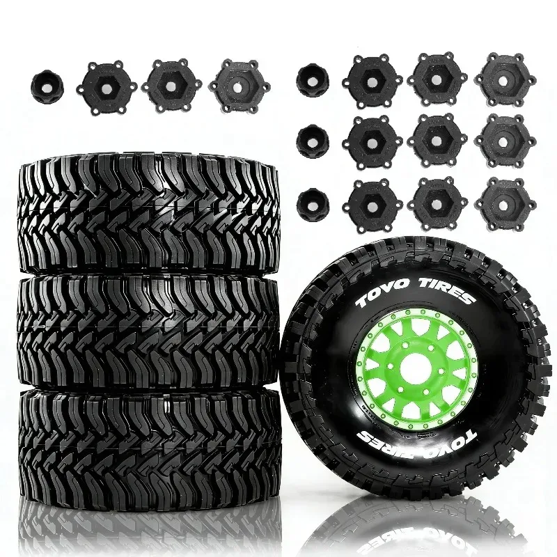 1/8 1/10 Off‑Road Buggy Short Course Wheels Tires 12 14 17mm Hex for Arrma Mojave Typhon Traxxas Slash Redcat Upgrade Parts 4Pcs