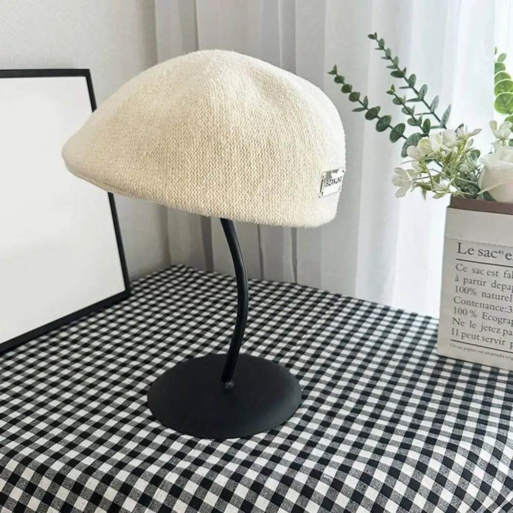 Retro Painter Hat Solid Color Beret Stylish Knitted Beret Hat Breathable Retro Cap for Women Girls for Spring Autumn Fashion