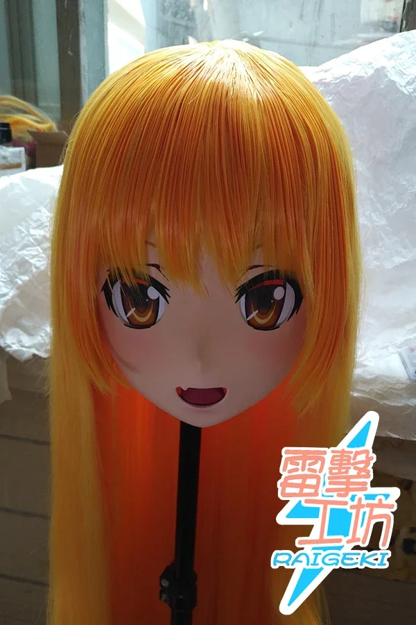 (RAIGEKI MAKS 50) Resin 3/4 Head Female/Girl Kigurumi Anime Cosplay Masks Crossdress Japan Role Lolita Crossdresser DOLL BJD Cos