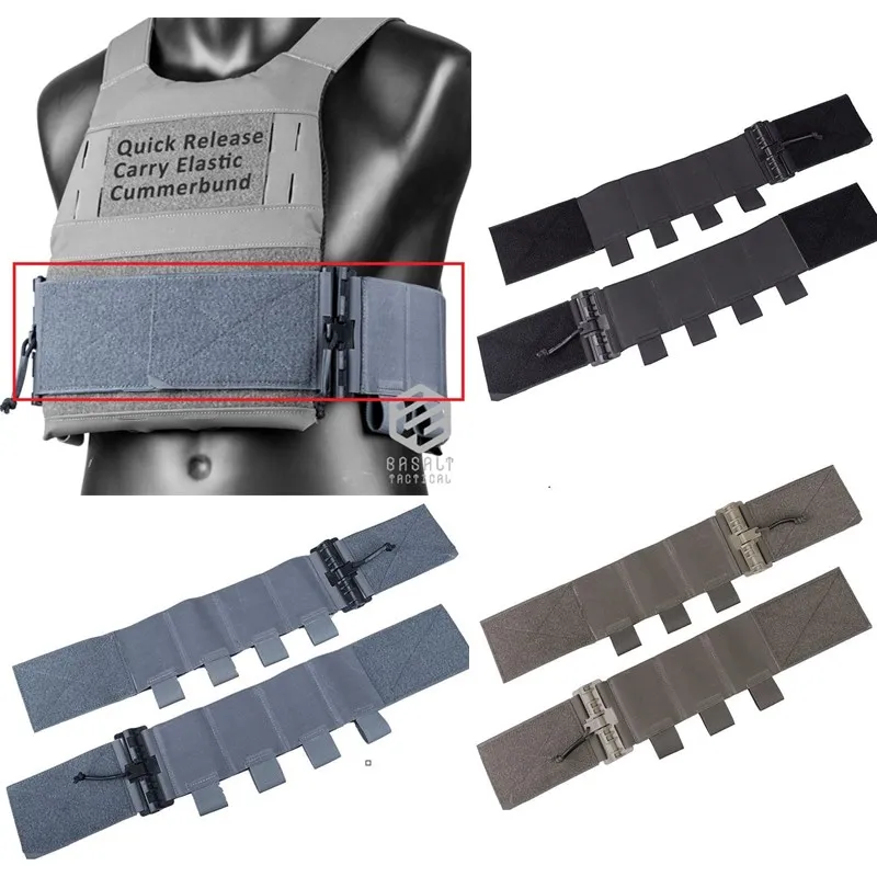 Compatible With FCSK LV119 FCPC Tactical Tank Top Elastic Quick Release Waistband In Two Sizes 3 Compartments And 4 Compartments