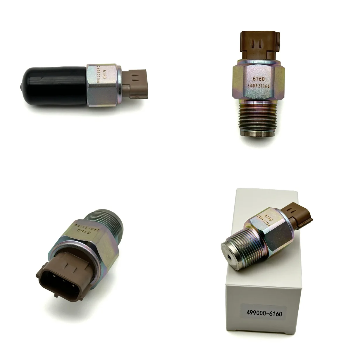 

4PCS 499000-6160 499000-6161 Fuel Rail High Pressure Sensor Regulator 8-98119790-0 Fits Isuzu 2003-07 NPR 5.2L fits Nissan Navar