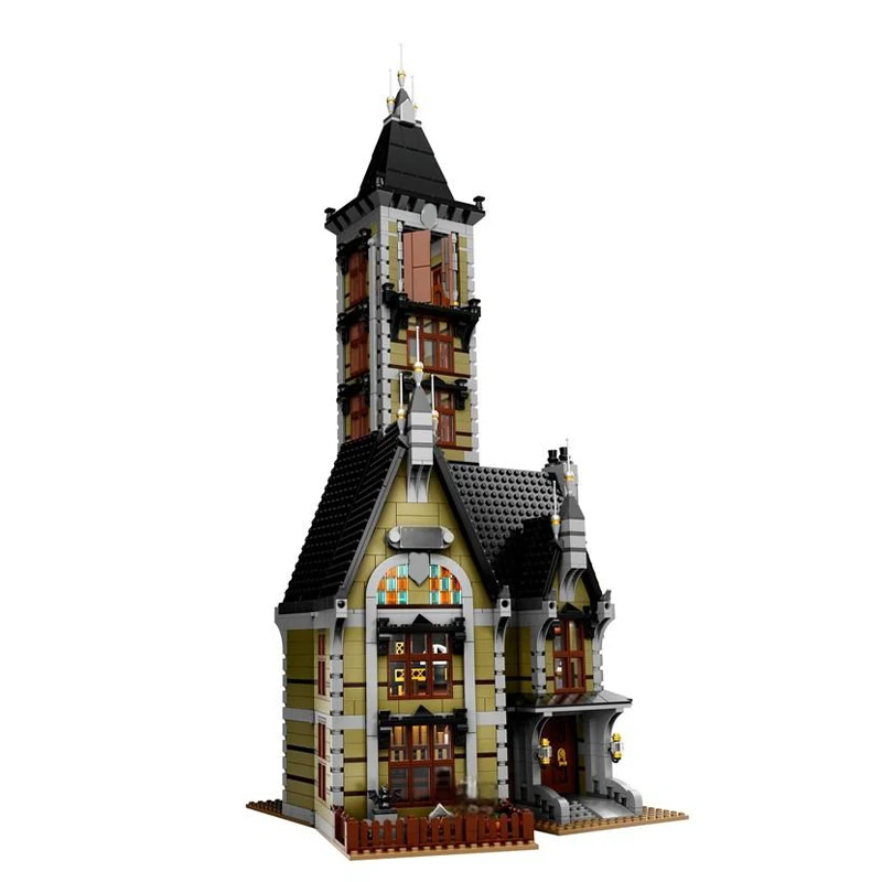 3232PCS Spookhuis MOC DIY Building Set, Spooky Halloween Decoratie Model, Eng Cadeau voor Horror Fans
