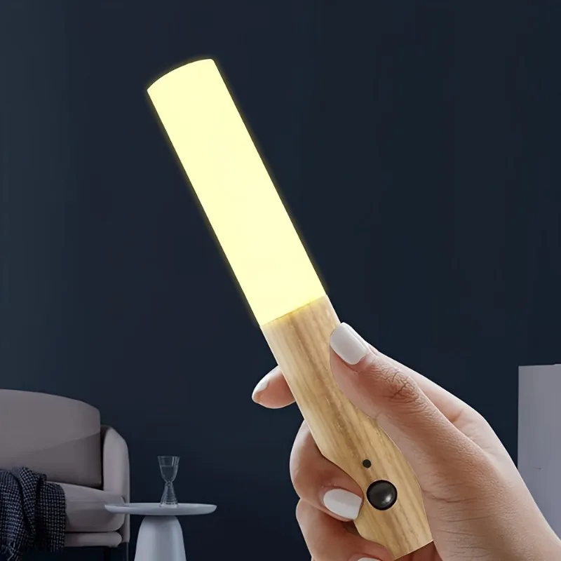 Sensore magnetico ricaricabile intelligente Luce notturna a LED USB Sensore del corpo umano Lampada da parete e lampada da parete senza fili o camera da letto di casa