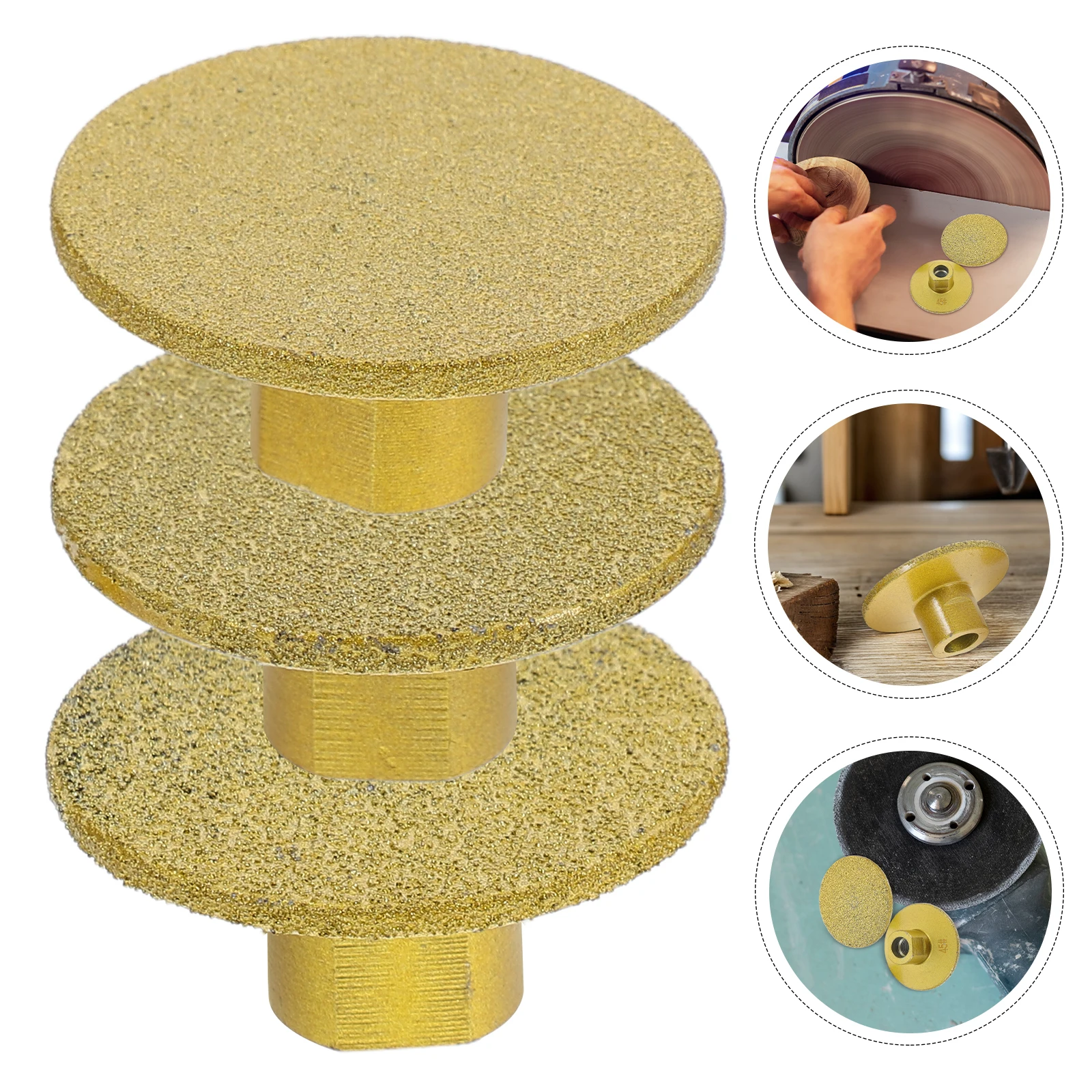 

3pcs Brazed Grinding Wheel Tile Brick Polishing Trimming Slotting Masonry Shaping Diamond Cup Angle Grinder Reusable Replacement