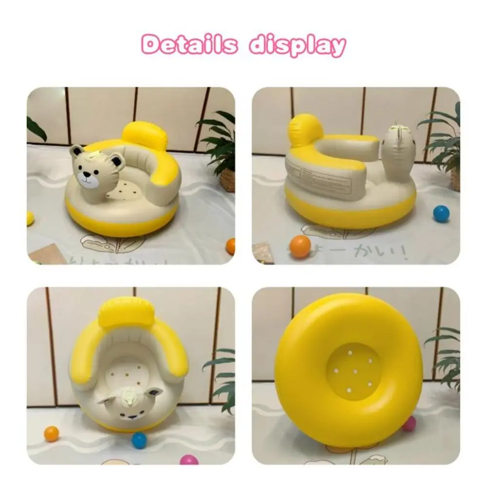 New Bear Design Inflatable Seat Soft Cushioning Safe Non-Toxic Inflatable Chair Backrest Support Support Seat Infant Seating