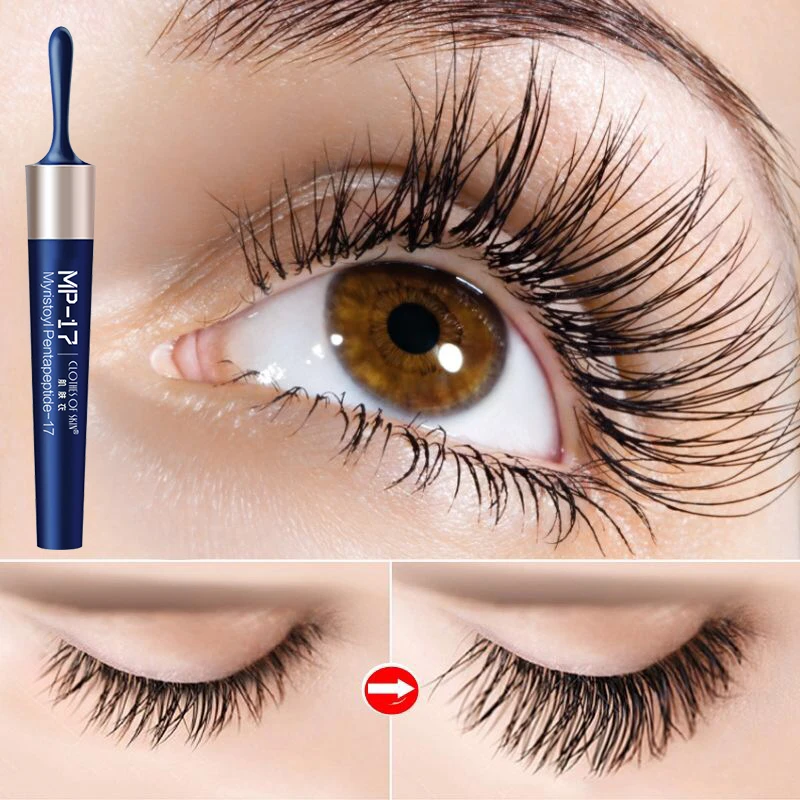 Eyelash Growth Liquid Beauty Eyelash Nutrient Liquid Fine Brush Head Natural Thick Anti-sweat Transparent Slender Growth TSLM1