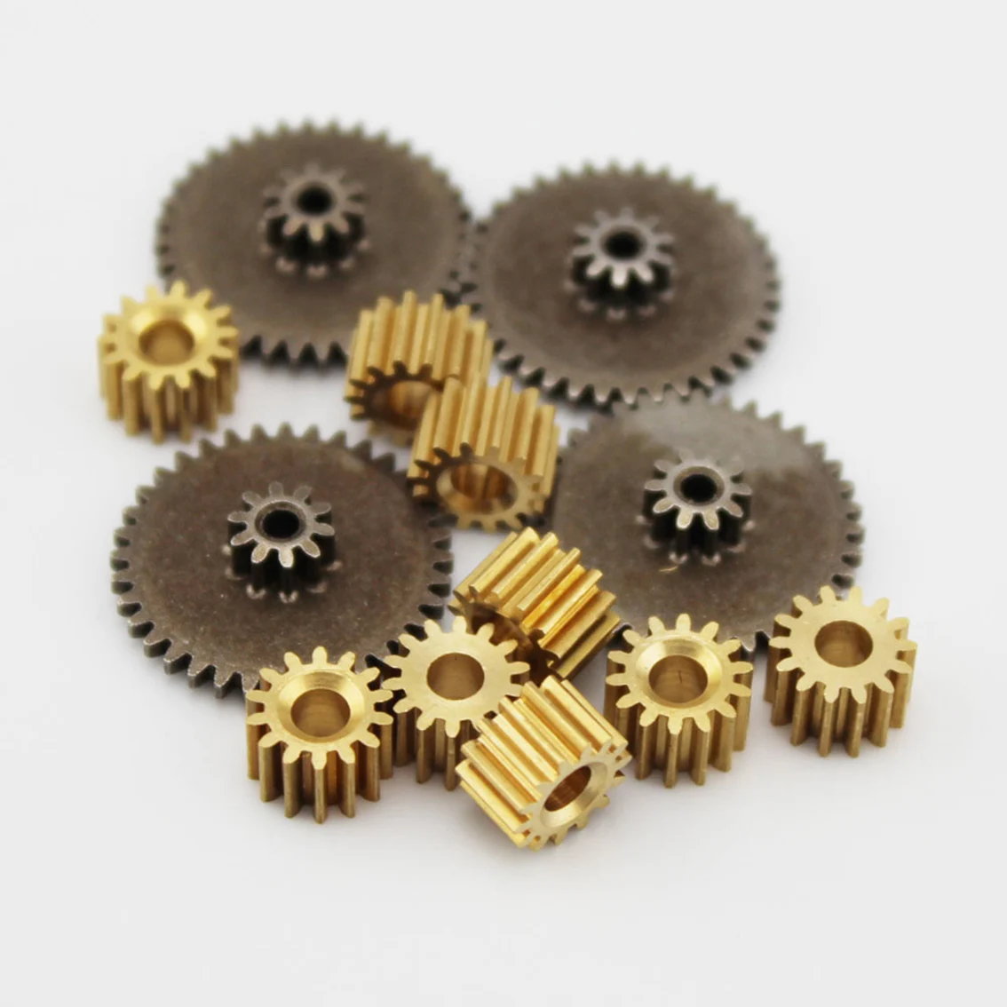 Modulus 0.5 Copper/Iron Gear 1008A/1010A/1012A/2036B Metal Gear Main Shaft Gear DIY Model Motor Small Parts