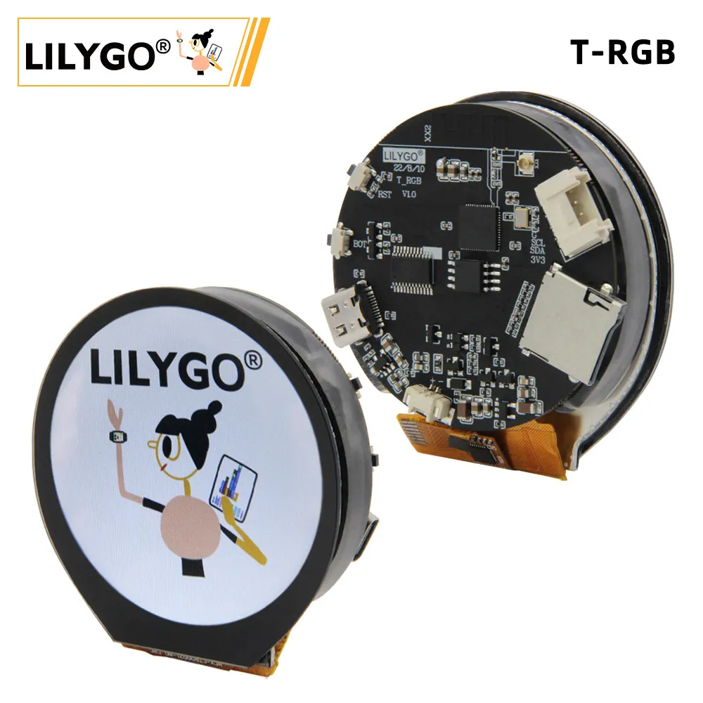 LILYGO T-RGB ESP32-S3 2.1-inch round display ST7701S LCD touch screen