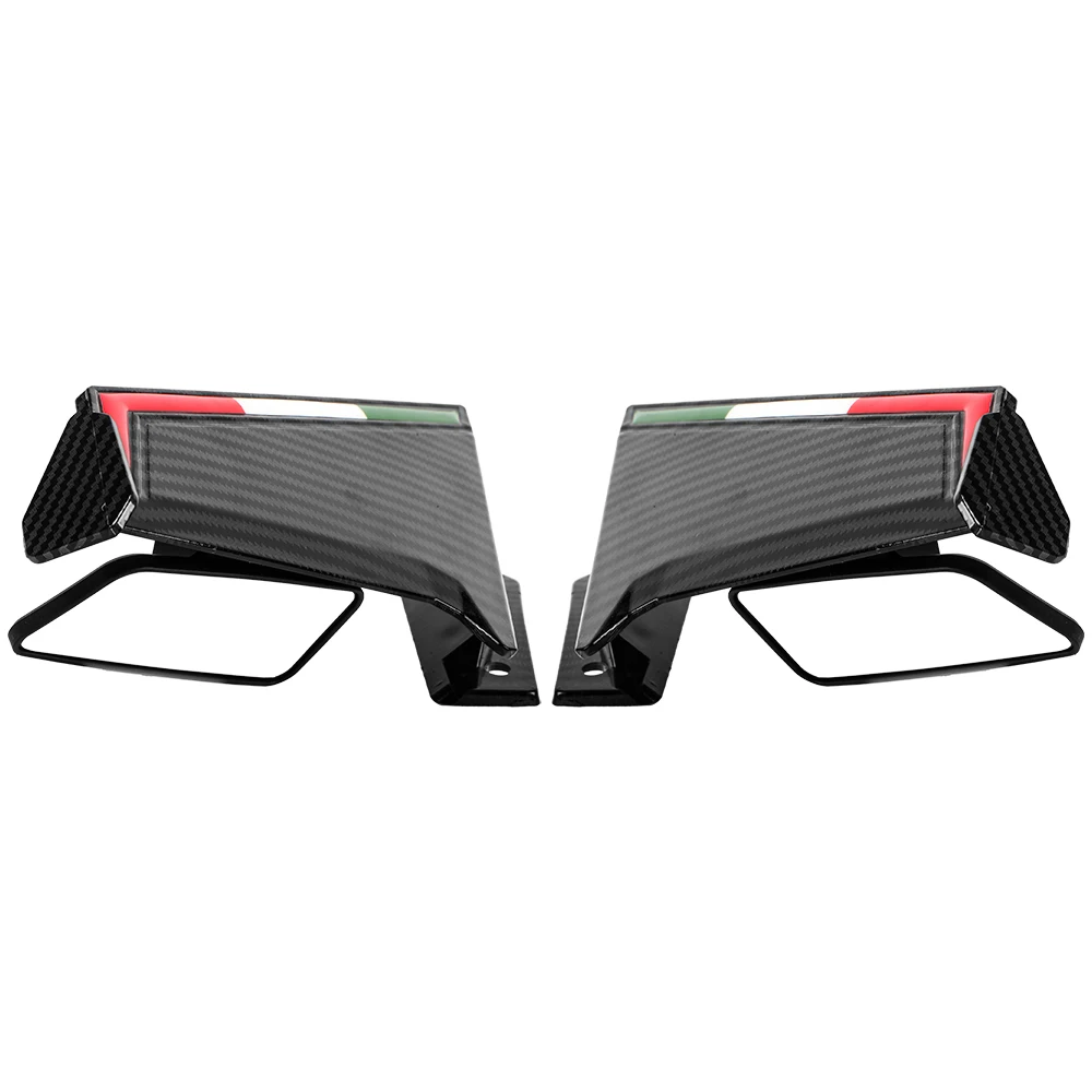 Para Honda CBR650R CBR1000RR para CFMOTO NK250 NK400 carenado lateral Universal para motocicleta Winglet con espejo alerón de ala de viento fijo