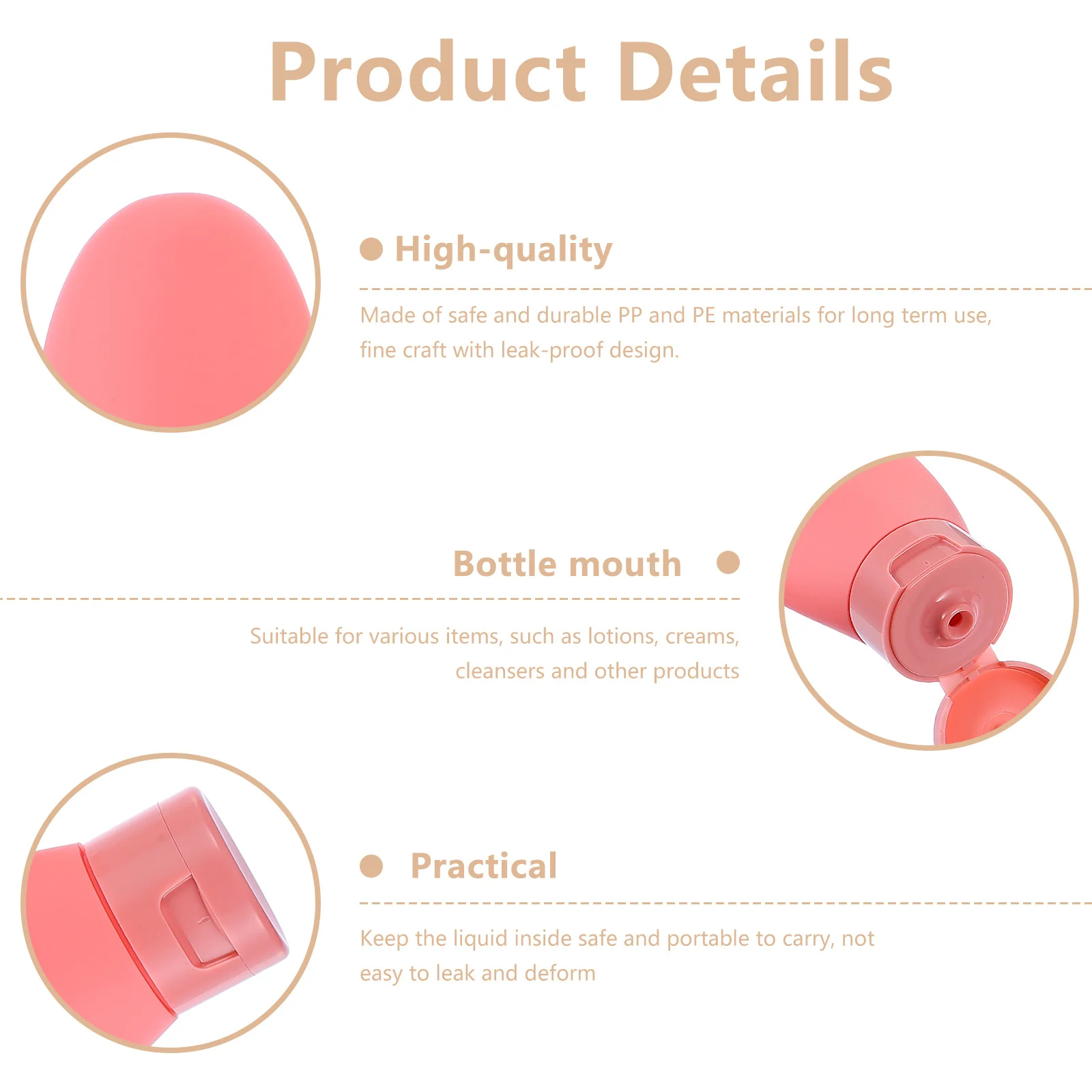 

3Pcs Travel Sub Bottling Set Leak-Proof Portable Lotion Storage Bottles Compact Travel Cosmetics Storage Sub Bottling