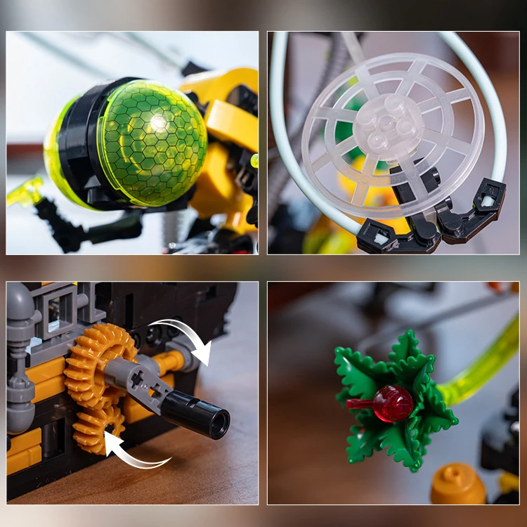 Conjunto de construção steampunk libélula moc de 548 peças-kit de modelo mecânico diy para adolescentes e adultos, decoração de mesa exclusiva, presente de feriado