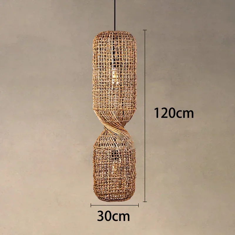 Japanse Wabi Sabi Retro Rotan Hanglamp Zen Tea Room Homestay Hotel Restaurant Bar Kroonluchter Home Decor Verlichting