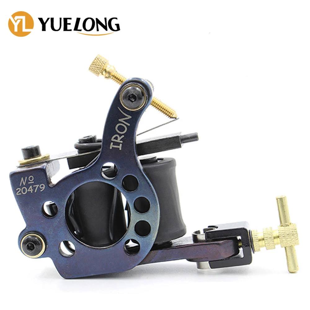 High Quality Coil Tattoo Machine Guns for Lining Shading 10 Warps Iron Handmade Tattoo Machine Gun