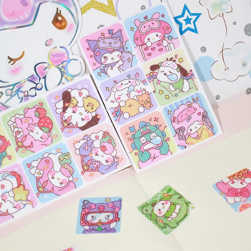 36Pcs Anti Mosquito Clothing Hat DIY Decoration Sanrio Kuromi Cinnamoroll My Melody Anti-Mosquito Stickers Screen Patch Stickers