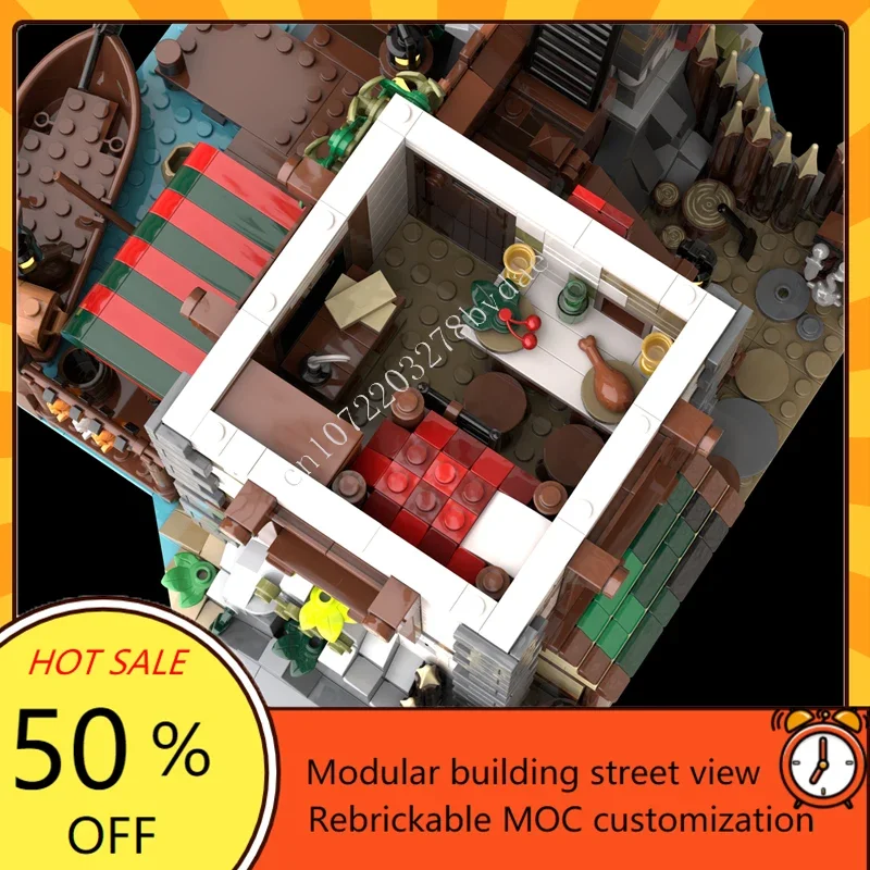 3137ピース MOC 中世の城 パズルモデル ベアロードの城 クリスマス DIY組み立てセット おもちゃ 誕生日 子供 ホリデーギフト