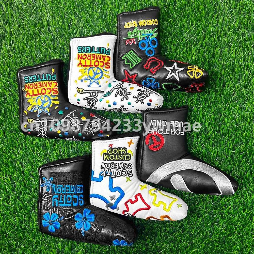 

Golf Head Cover Putter Golf Club Blade Putter Headcover Super Rat Snow Man Mouse Cherry Blossom Golf Blade Putter Cover