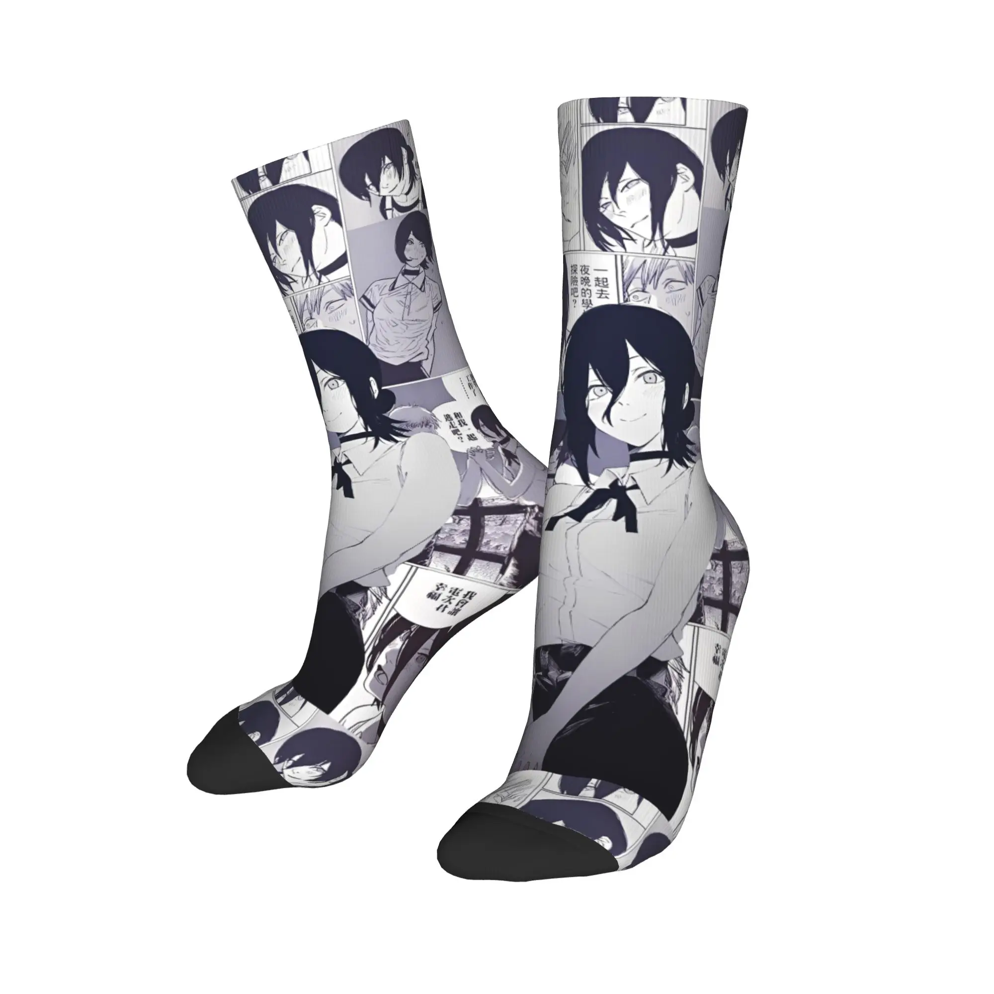

Chainsaw Man Reze Socks Men Women Polyester Casual Anime Manga Socks Harajuku Spring Summer Autumn Winter Middle Tube Socks Gift