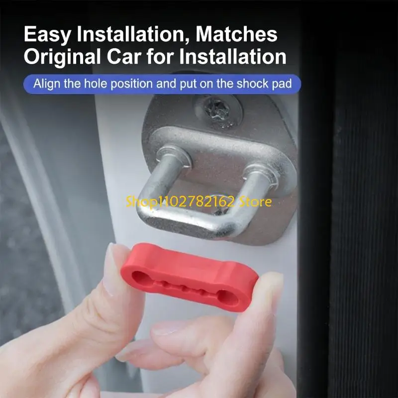

547B 4Pcs Sound Damper Car Door Lock Buffer for Impact Absorption Noise Reduction During Door Closing Easy Application