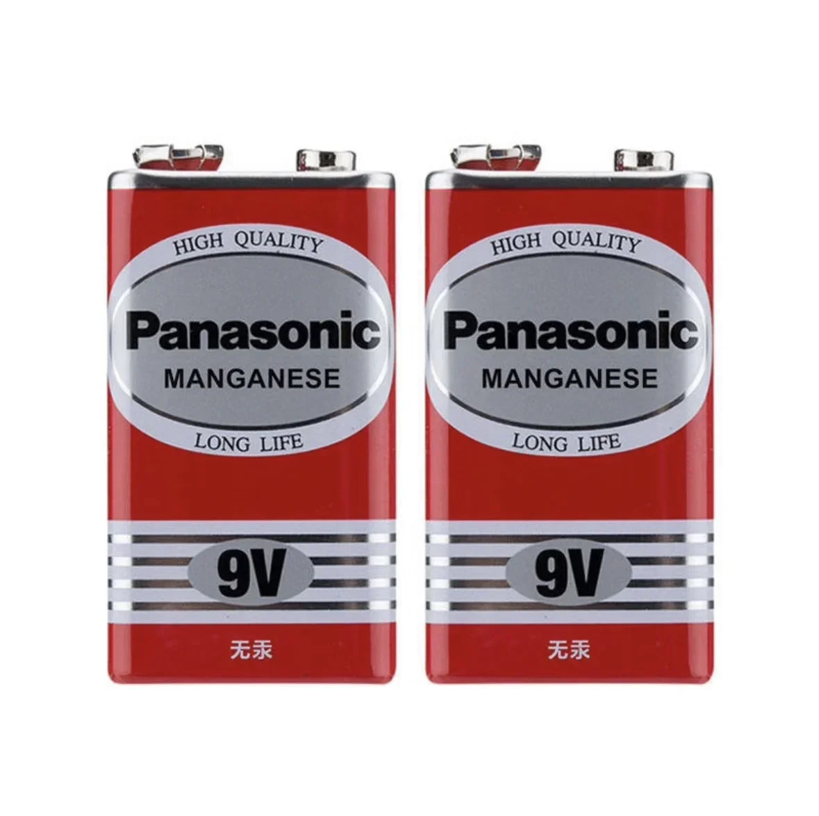 Original Panasonic 9V 6F22ND 6f22 Alkaline Battery Mercury Free Long Lasting Life for Alarm Wireless Microphone