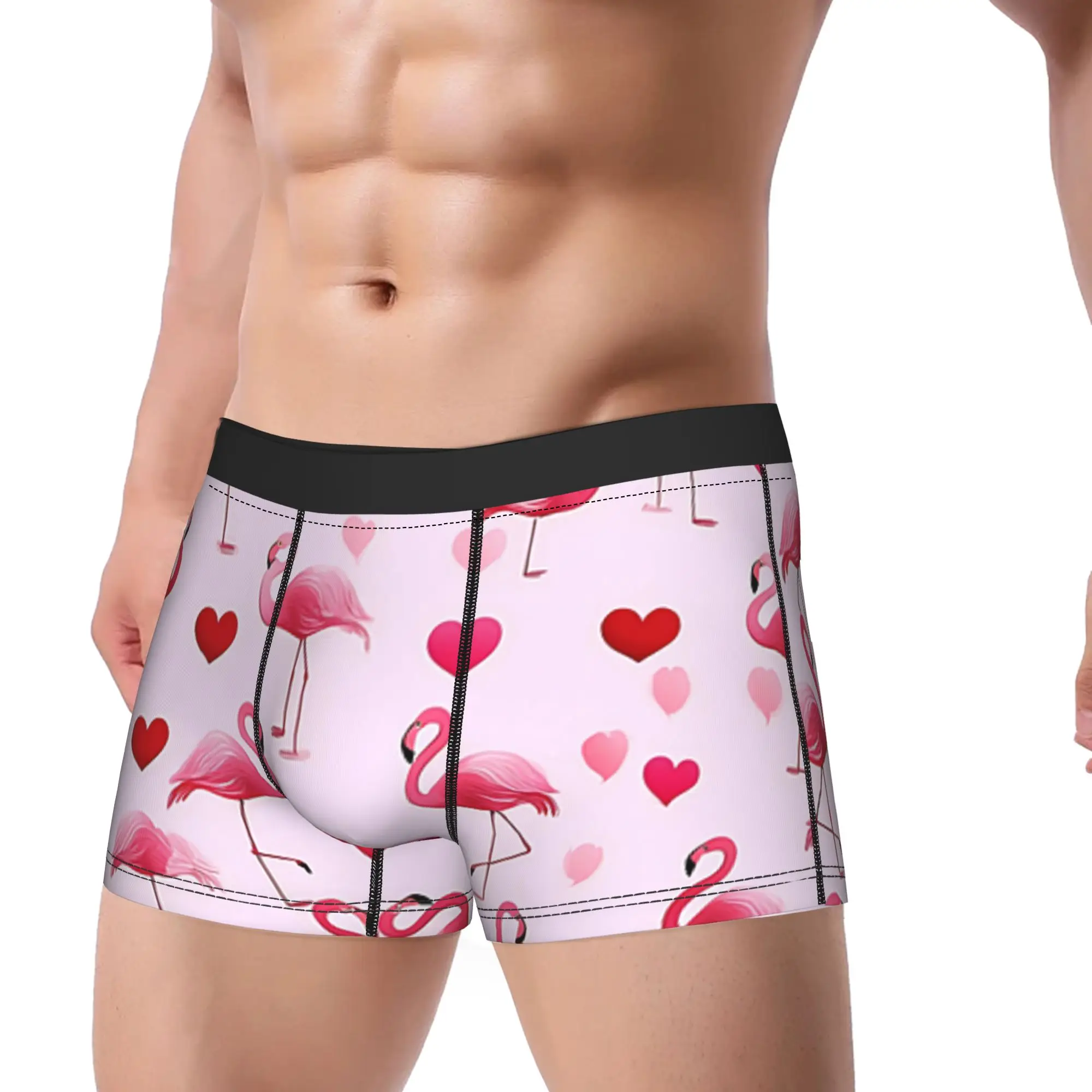 Red Heart Love Heart boyfriend Men Boxers Briefs Soft Underwear  Underpants