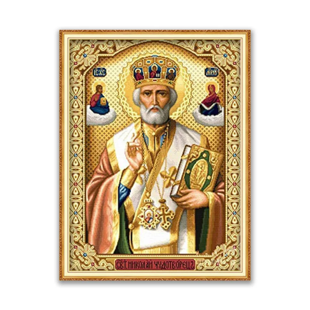 Region Orthodox Icon DIY Embroidery Cross Stitch 11CT Kits Craft Needlework Set Printed Canvas Cotton Thread Home Decoration New