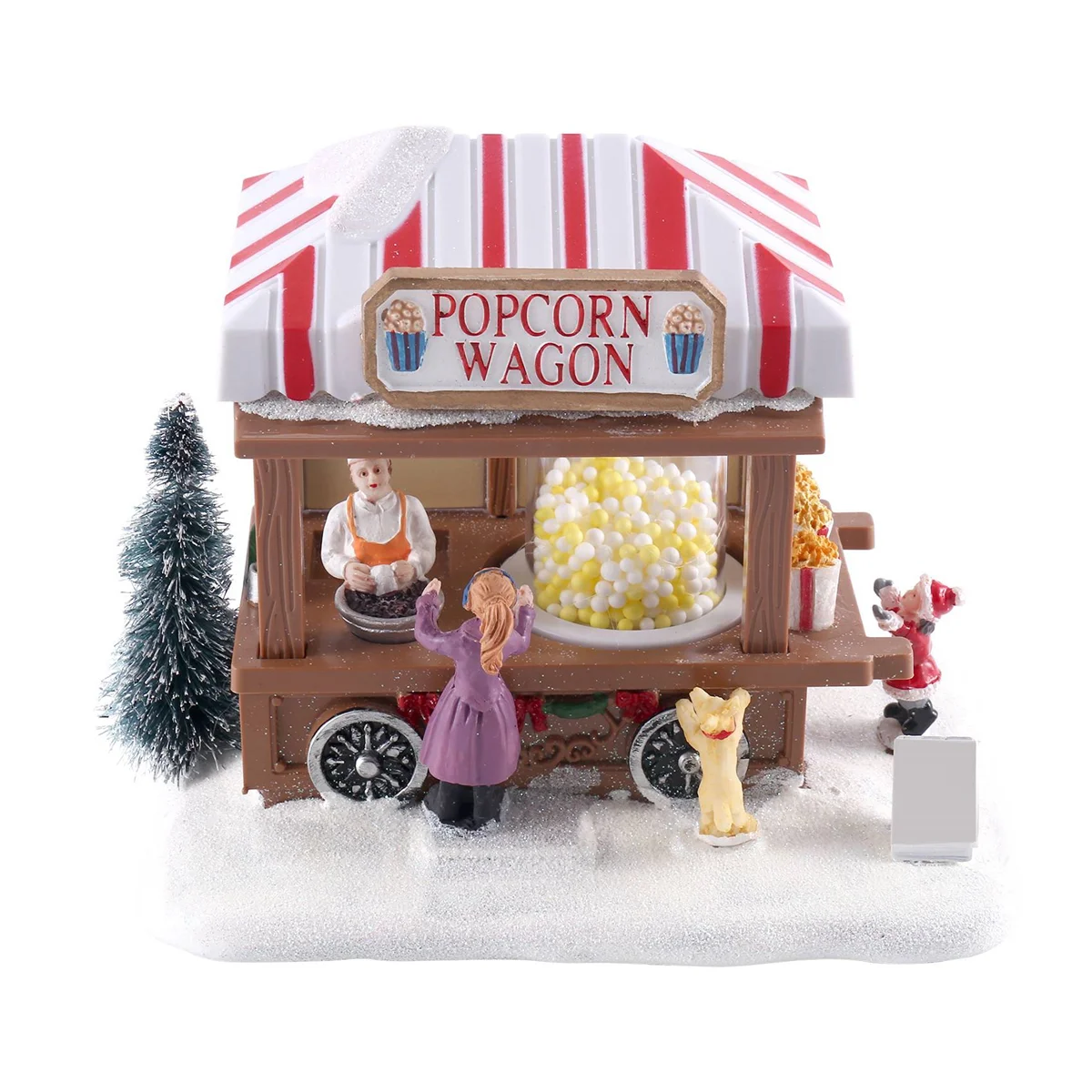 

LED Lighted Houses Multicolored Christmas Vacation Village with Music Popcorn House