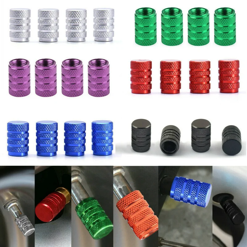 

4pc/set Auto Car Tire Valve Stem Caps Bolt-in Aluminum Theft Proof Valve Caps Car Wheel Tires Valves Tyre Stem Tire Valve Caps