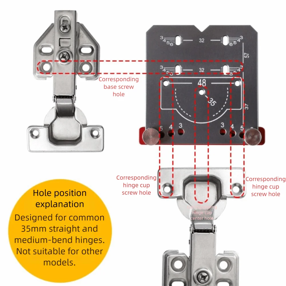 

Алюминиевый сплав, 35 мм, ограничительная рама для шарнира, идеальный дырокол, направляющая для сверла, локатор, шаблон для маркировки, необходимое оборудование
