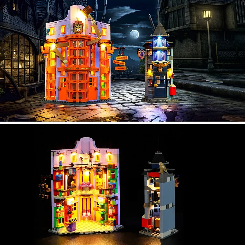 In Stock Wizard Wheezes In Diagon-Alley Building Blocks Bricks Children Kids Toys Birthday Gifts Fit 76422