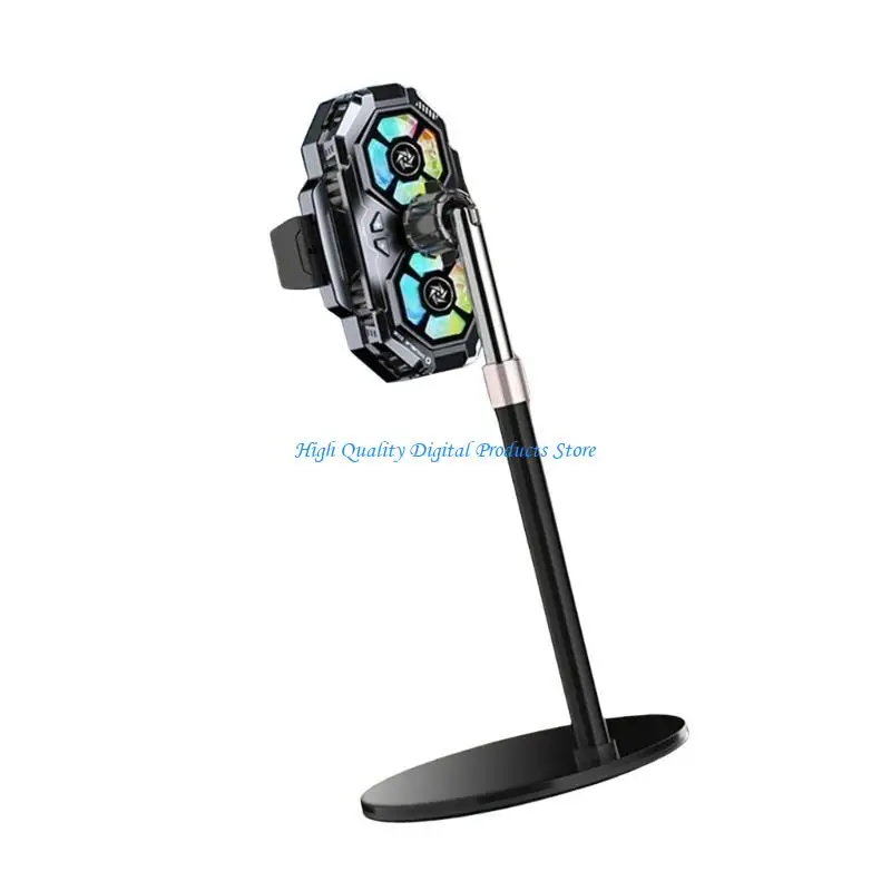 U2JE Semiconductor Heat Sink Back Clip 3 Gear Adjustable Cooling Fan with Stand