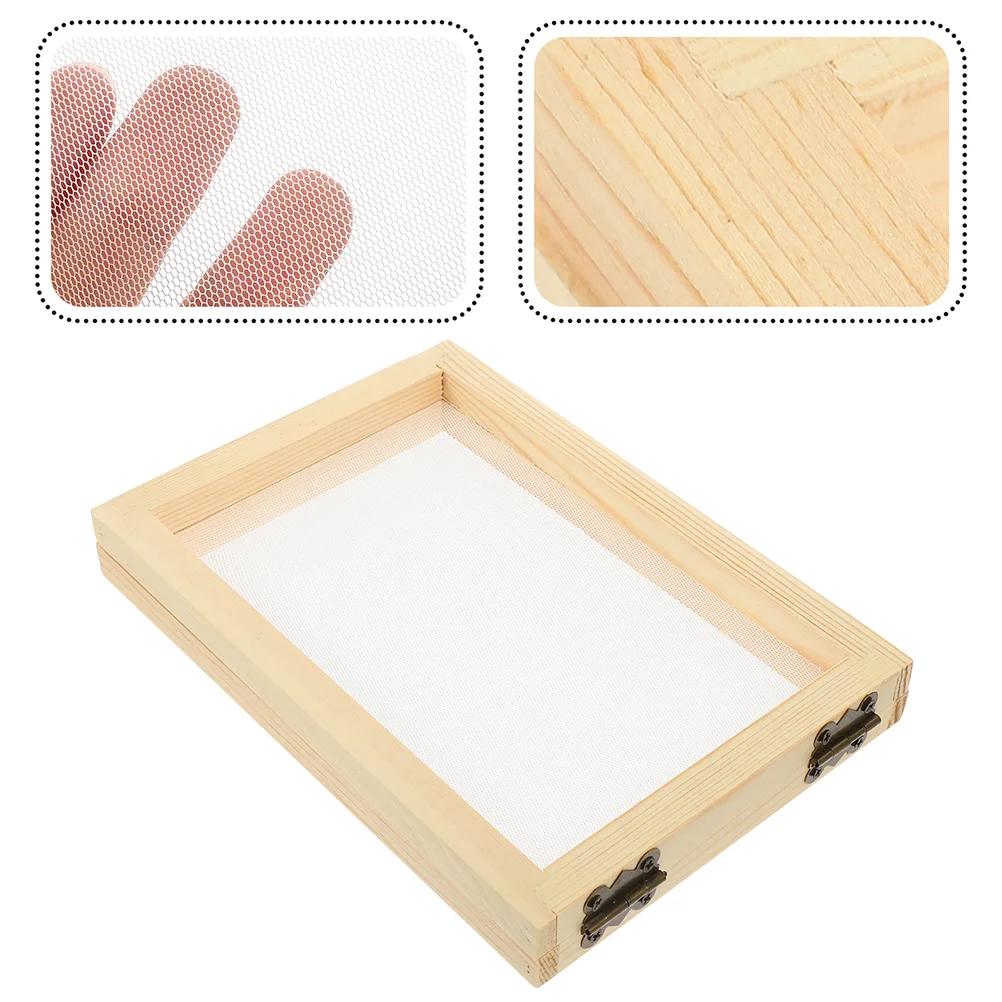 2 Pcs Paper Frame Making Wooden DIY Parchment for Kids Handmade Pulp