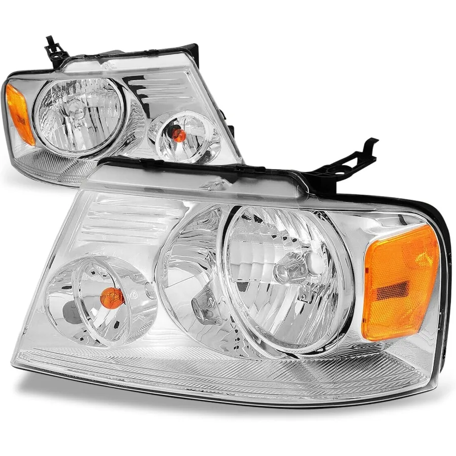 

Headlights Assembly Compatible with 20042008 F150 Lincoln Mark LT Driver and Passenger Side Halogen Headlamps Replacement with