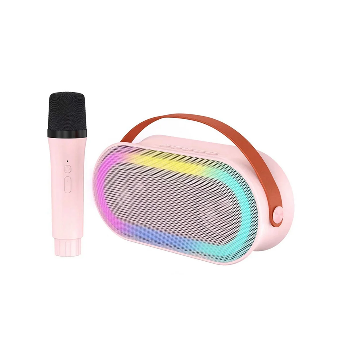 

Outdoor Speaker Mobile Phone Microphone Set, with A Microphone, Children's Family Ktv Colorful Light