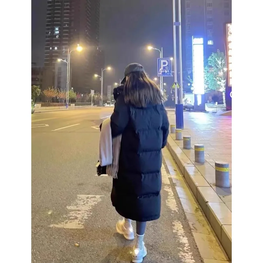 Bolubao 2025 Men Down Jacket Couple Coat Fashion Long Hooded Quality Korean Style Casual Women Winter Duck Down Jacket