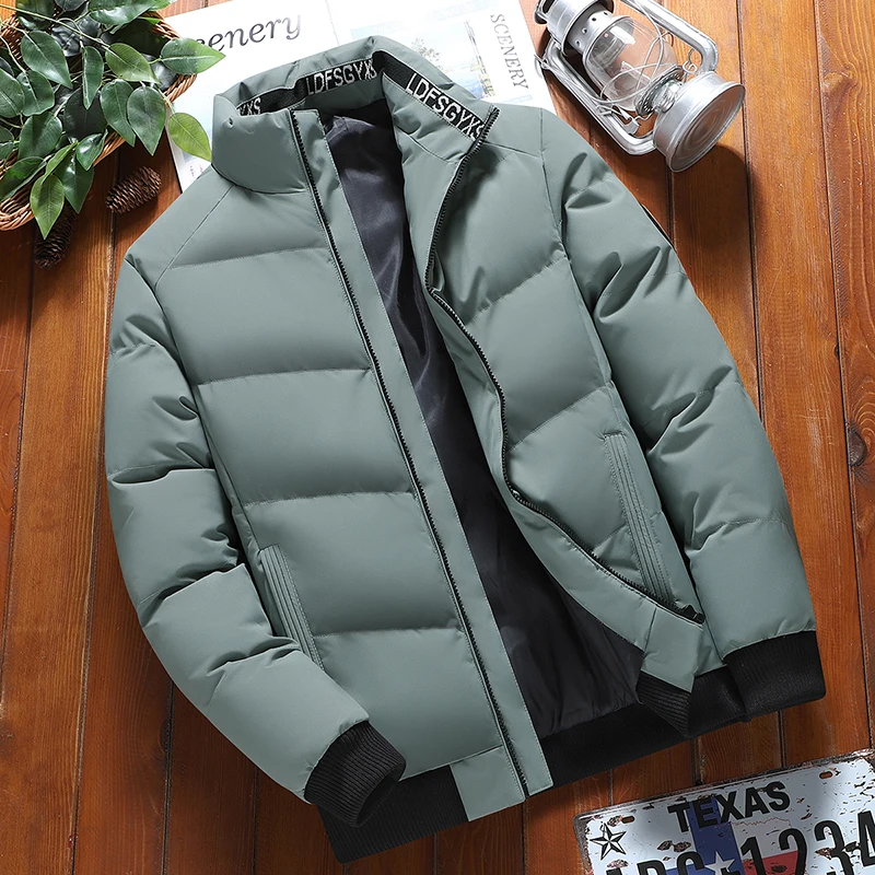 Autumn and winter cotton coat, stand collar bread suit casual sports coat solid color thick warm vest 2024 winter new