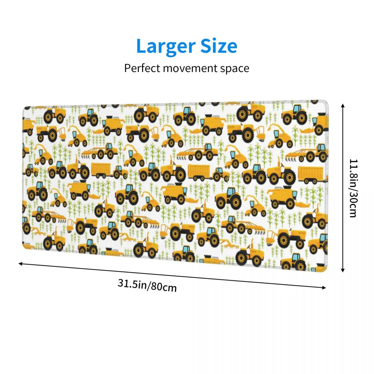 Cartoon Truck Car Tractor Excavator Pattern Large Mouse Pad Computer Keyboard Mouse Mat Gaming PC Laptop Desk Mat Table Mats